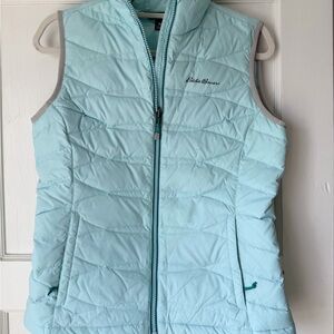 Eddie Bauer Women’s Light Blue/Teal Quilted Puffer Vest